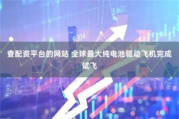 查配资平台的网站 全球最大纯电池驱动飞机完成试飞